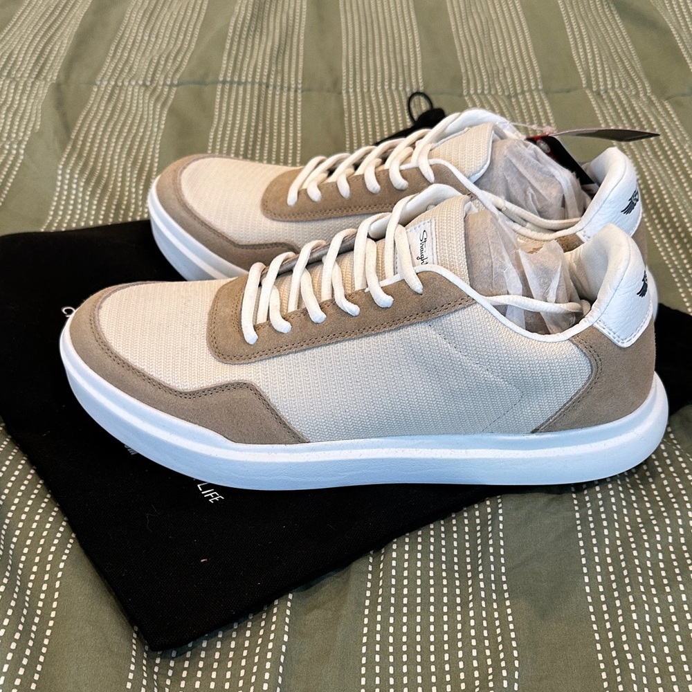 Boardwalk Sneaker Stone Stylish Men's hybrid golf shoe by Straight Down Sz 11
